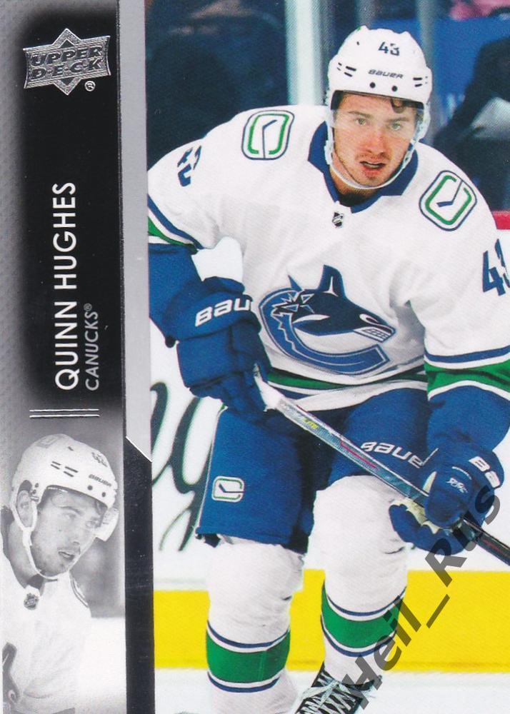Хоккей. Карточка Quinn Hughes / Куинн Хьюз (Vancouver Canucks/Ванкувер) НХЛ/NHL