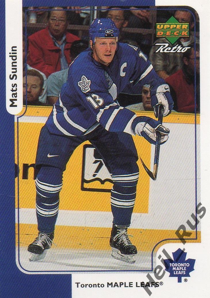 Хоккей; Карточка Mats Sundin / Матс Сундин (Toronto Maple Leafs/Торонто) НХЛ/NHL
