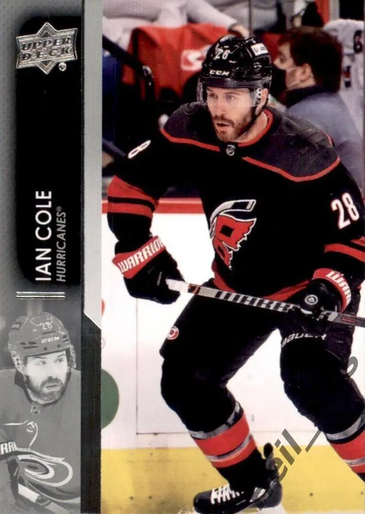 Хоккей. Карточка Ian Cole/Иэн Коул (Carolina Hurricanes/Каролина) НХЛ/NHL