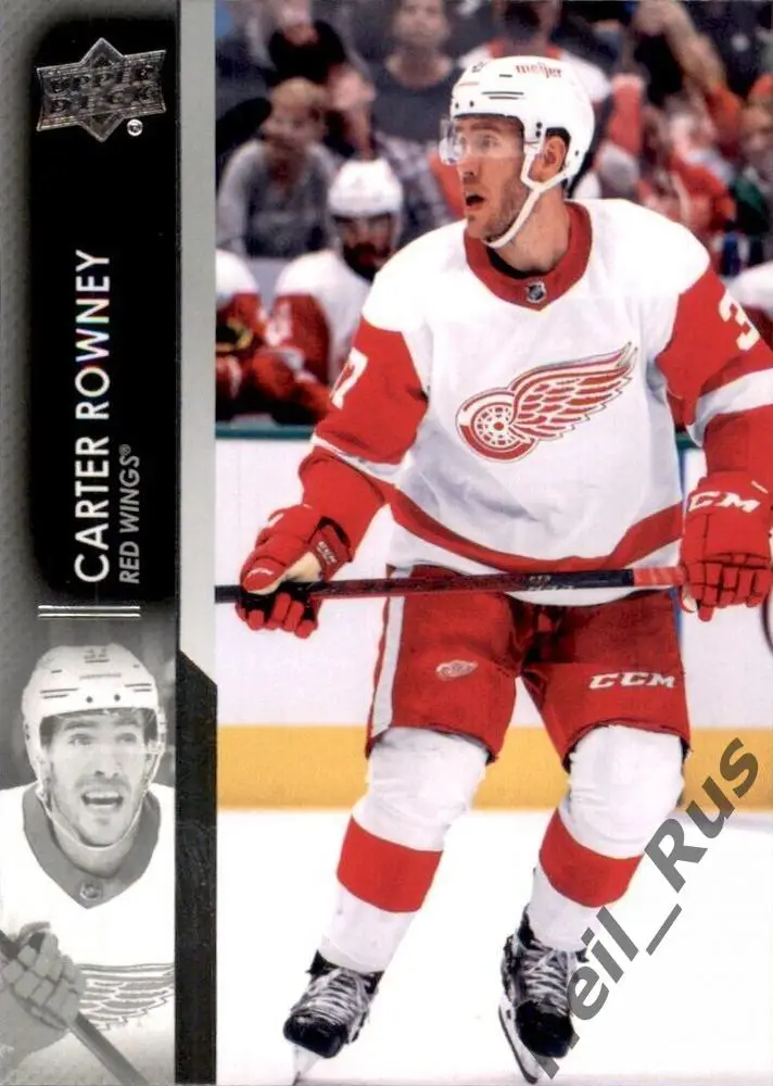 Хоккей. Карточка Carter Rowney/Картер Рауни (Detroit Red Wings/Детройт) НХЛ/NHL