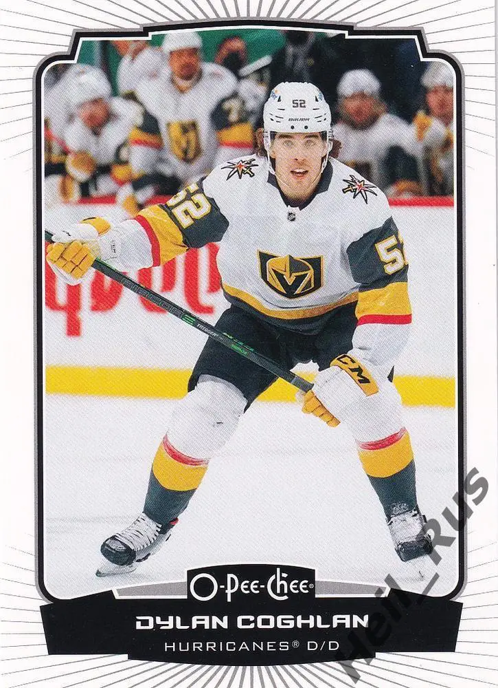Карточка Дилан Коглан Vegas Golden Knights, Carolina Hurricanes/Каролина НХЛ/NHL