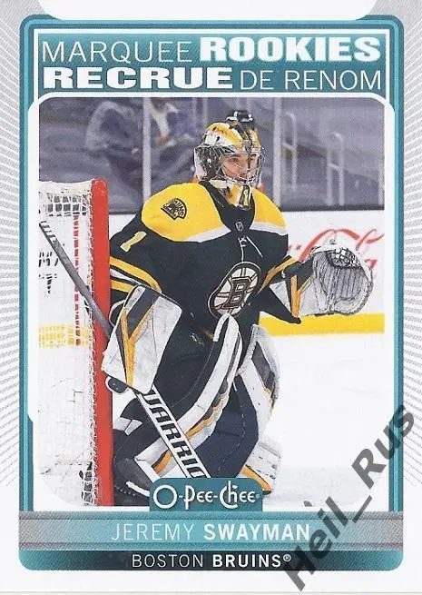 Хоккей. Карточка Jeremy Swayman/Джереми Суэймэн (Boston Bruins/Бостон) НХЛ/NHL