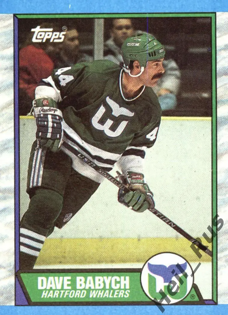 Хоккей Карточка Dave Babych/Дэйв Бабич Hartford Whalers/Хартфорд Уэйлерс НХЛ-NHL