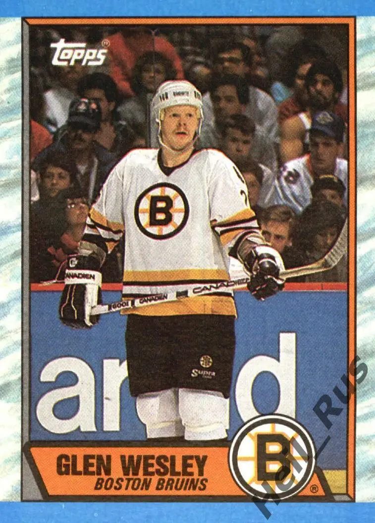 Хоккей; Карточка Glen Wesley/Глен Уэсли (Boston Bruins / Бостон Брюинз) НХЛ/NHL