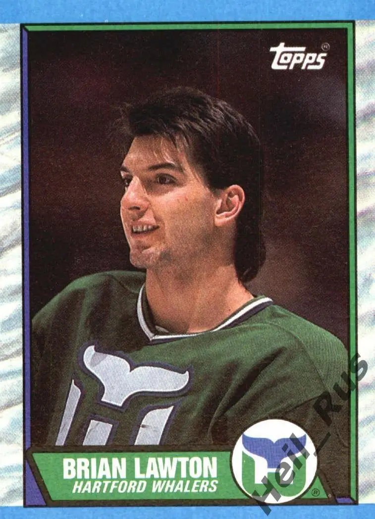 Хоккей. Карточка Brian Lawton/Брайан Лоутон (Hartford Whalers/Хартфорд) НХЛ/NHL