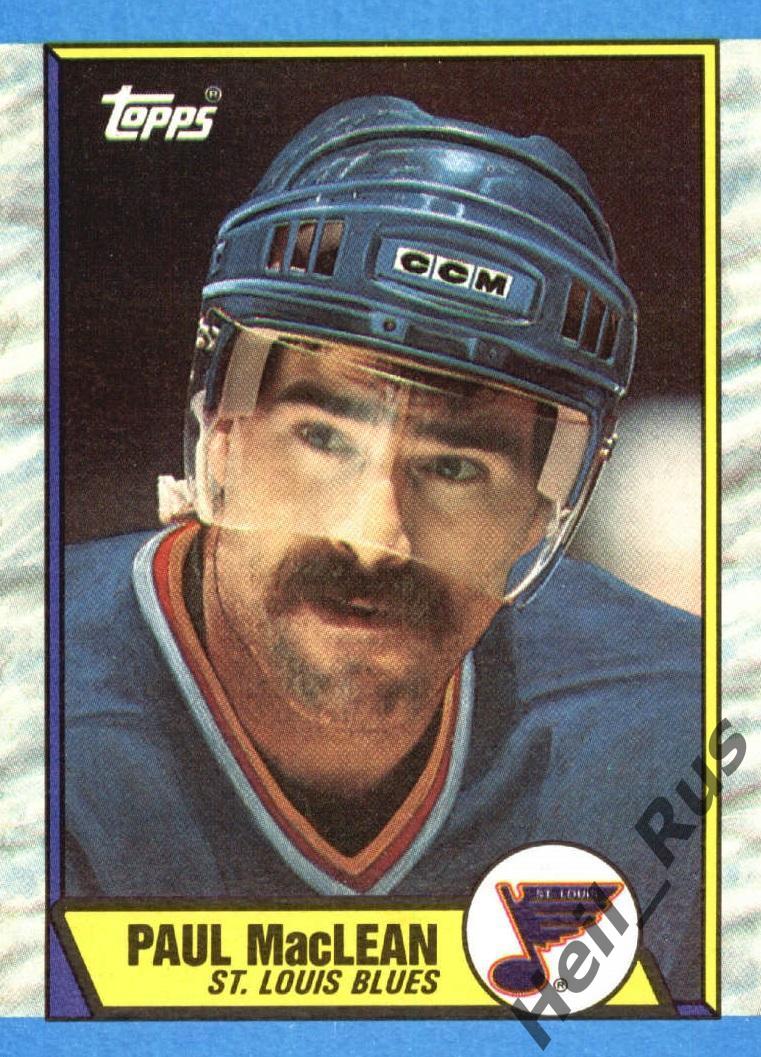 Хоккей. Карточка Paul MacLean/Пол Маклин St. Louis Blues/Сент-Луис Блюз НХЛ/NHL