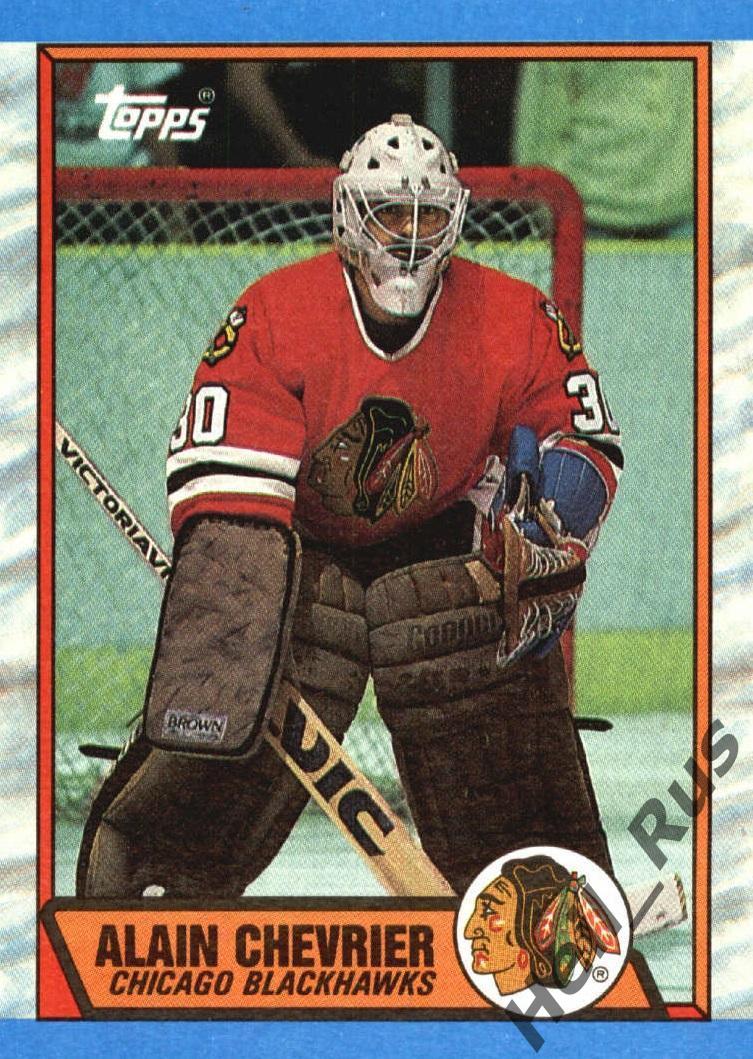 Хоккей. Карточка Alain Chevrier/Ален Шеврие (Chicago Blackhawks/Чикаго) НХЛ/NHL