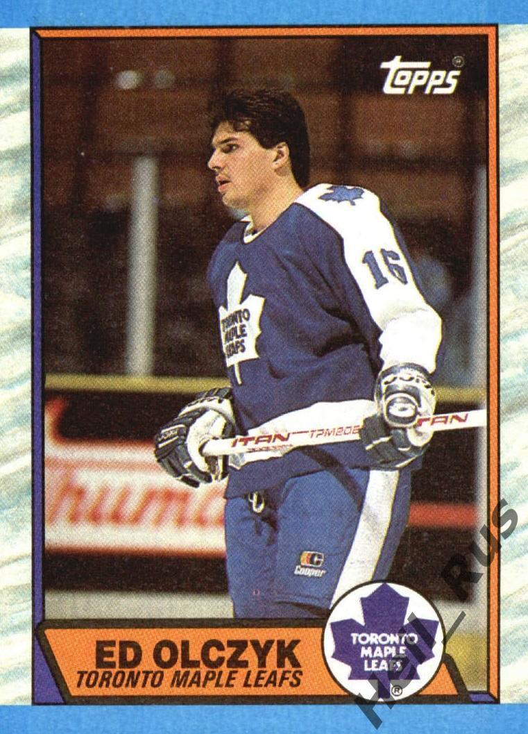 Хоккей. Карточка Ed Olczyk/Эд Ольчик Toronto Maple Leafs/Торонто НХЛ/NHL 1989-90