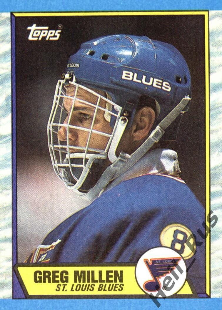 Хоккей. Карточка Greg Millen/Грег Миллен St. Louis Blues/Сент-Луис Блюз НХЛ/NHL