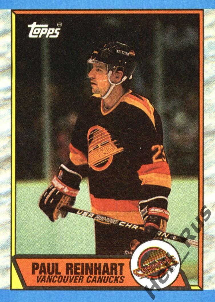 Хоккей; Карточка Paul Reinhart/Пол Райнхарт (Vancouver Canucks/Ванкувер) НХЛ/NHL