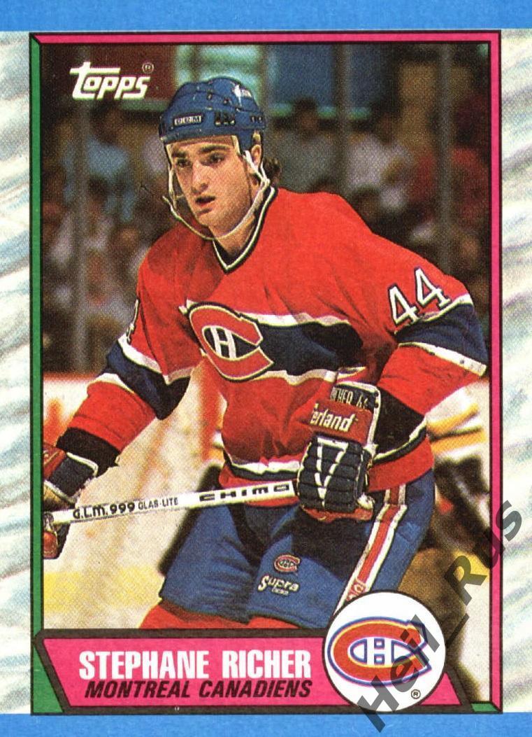 Хоккей; Карточка Stephane Richer/Стефан Рише Montreal Canadiens/Монреаль НХЛ/NHL