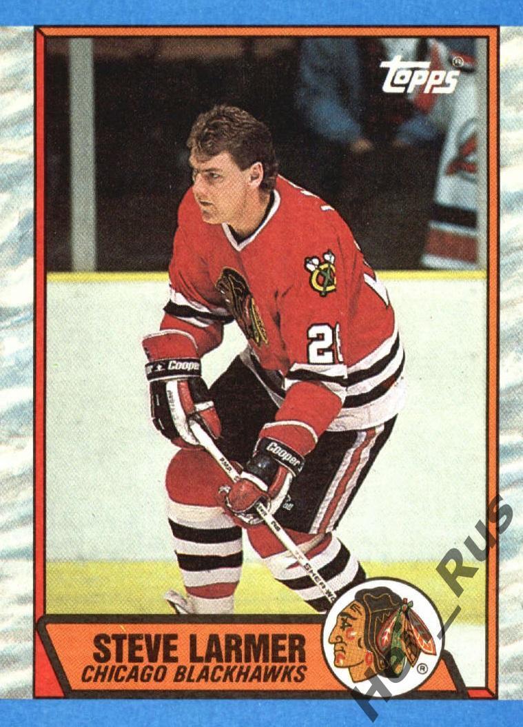 Хоккей. Карточка Steve Larmer/Стив Лармер (Chicago Blackhawks/Чикаго) НХЛ/NHL