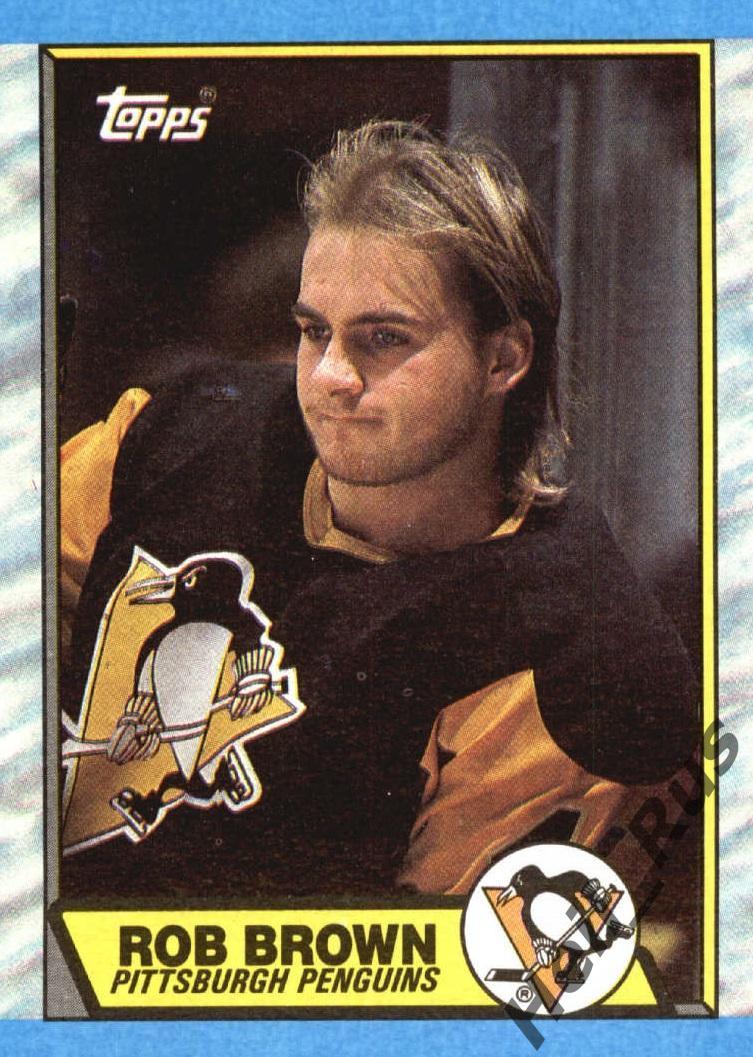 Хоккей. Карточка Rob Brown/Роб Браун (Pittsburgh Penguins / Питтсбург) НХЛ/NHL