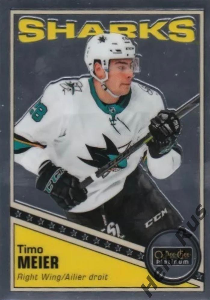 Хоккей; Карточка Timo Meier/Тимо Майер (San Jose Sharks/Сан-Хосе Шаркс) НХЛ/NHL