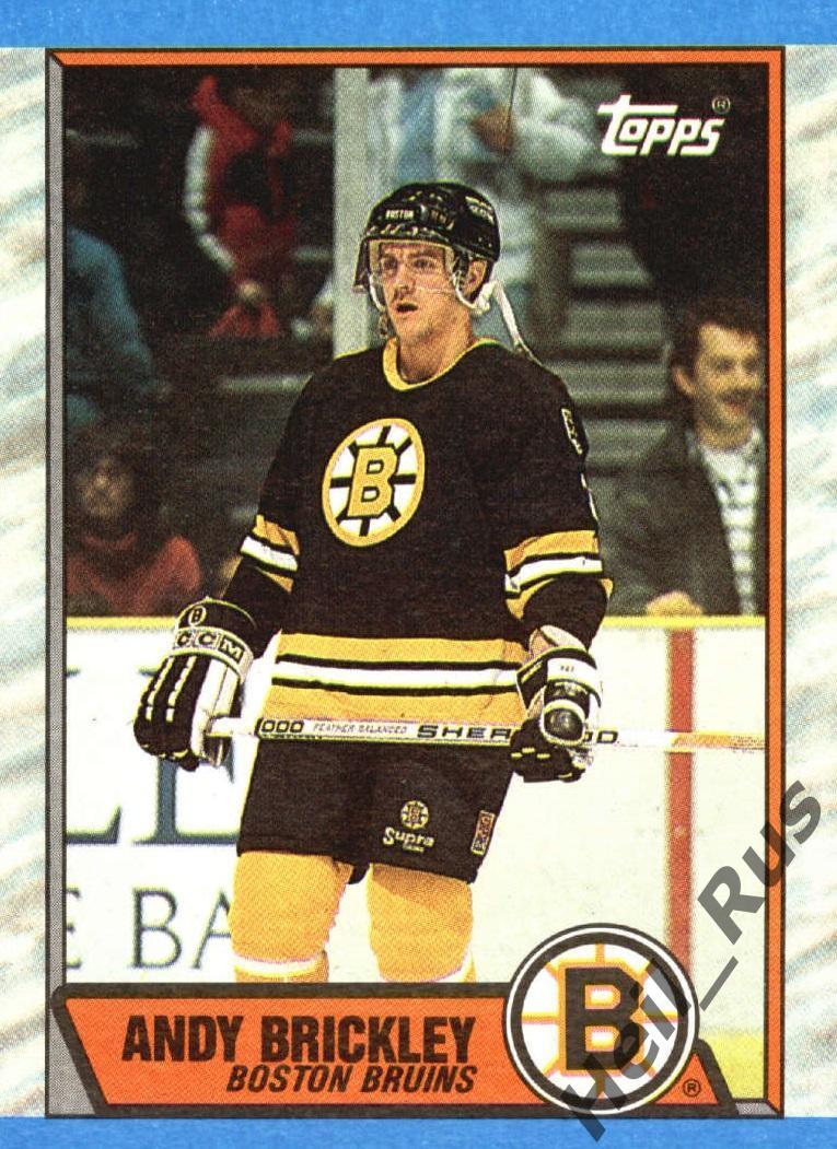 Хоккей. Карточка Andy Brickley/Энди Брикли (Boston Bruins/Бостон Брюинз) НХЛ/NHL
