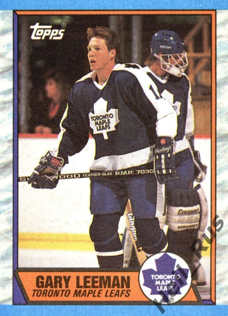 Хоккей. Карточка Gary Leeman / Гэри Лиман (Toronto Maple Leafs/Торонто) НХЛ/NHL
