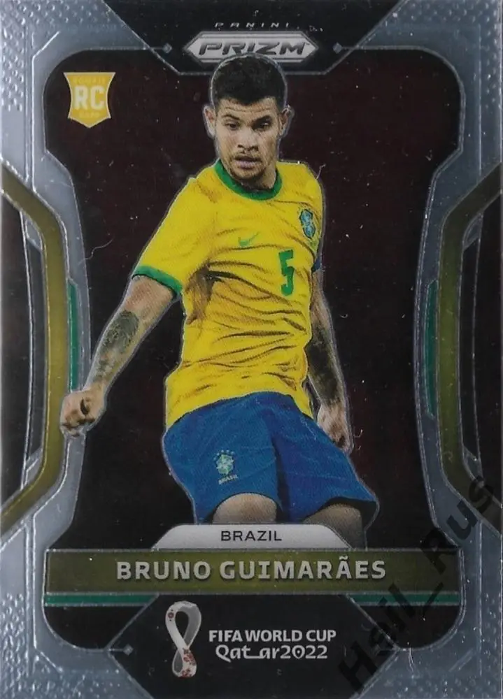 Футбол. Карточка Бруно Гимарайнс (Бразилия, Ньюкасл Юнайтед) Чемпионат Мира 2022