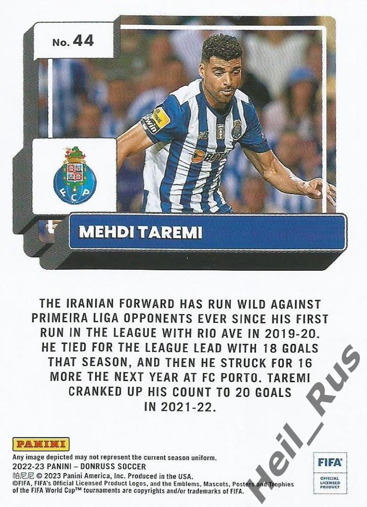 Футбол. Карточка Mehdi Taremi/Мехди Тареми FC Porto/Порту Panini/Панини 2022-23 1