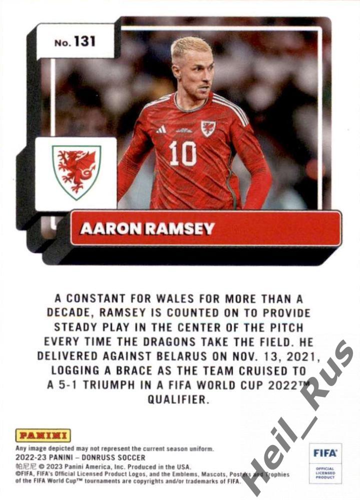Футбол. Карточка Aaron Ramsey/Аарон Рэмзи Уэльс, Арсенал, Ювентус Panini 2022-23 1