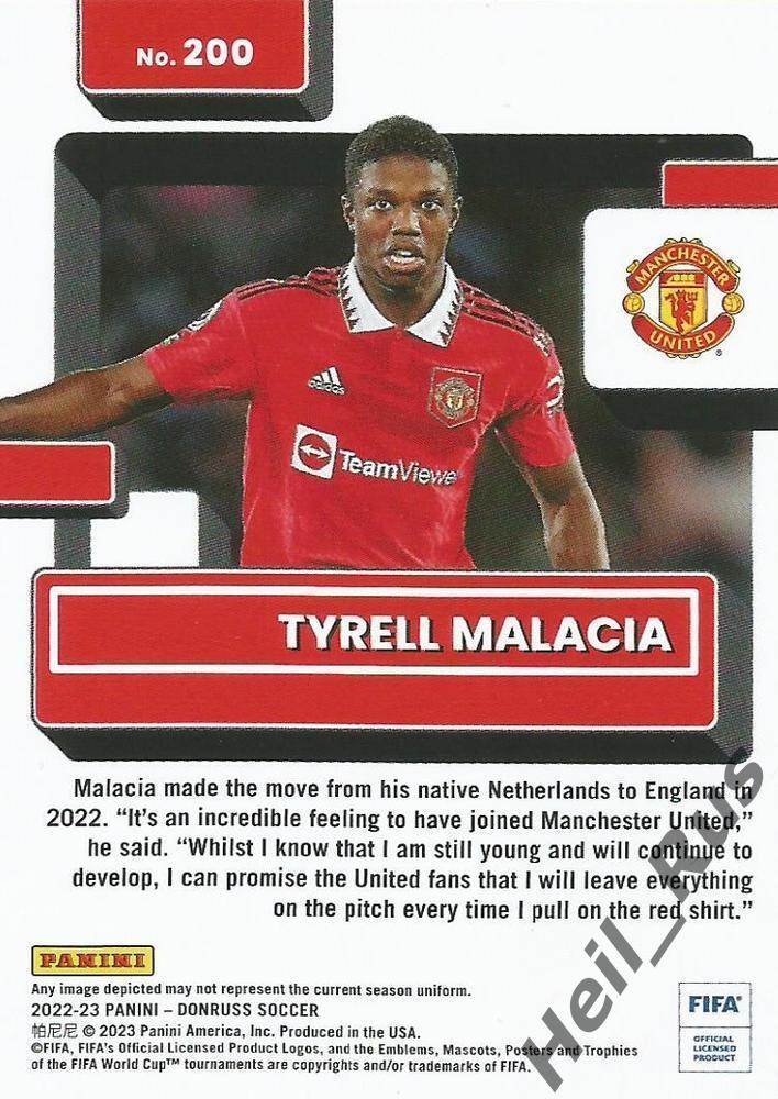 Футбол. Карточка Tyrell Malacia/Тайрелл Маласия Манчестер Юнайтед Panini 2022-23 1