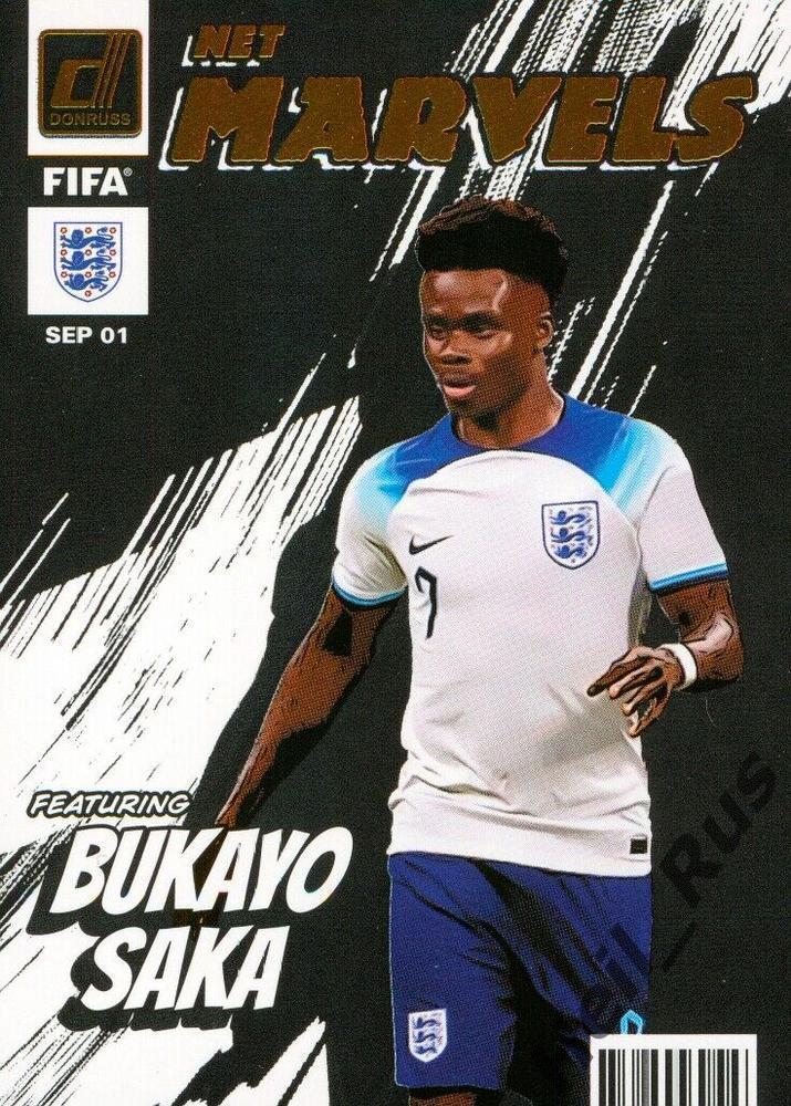 Футбол. Карточка Bukayo Saka/Букайо Сака (Англия, Арсенал) Panini/Панини 2022-23