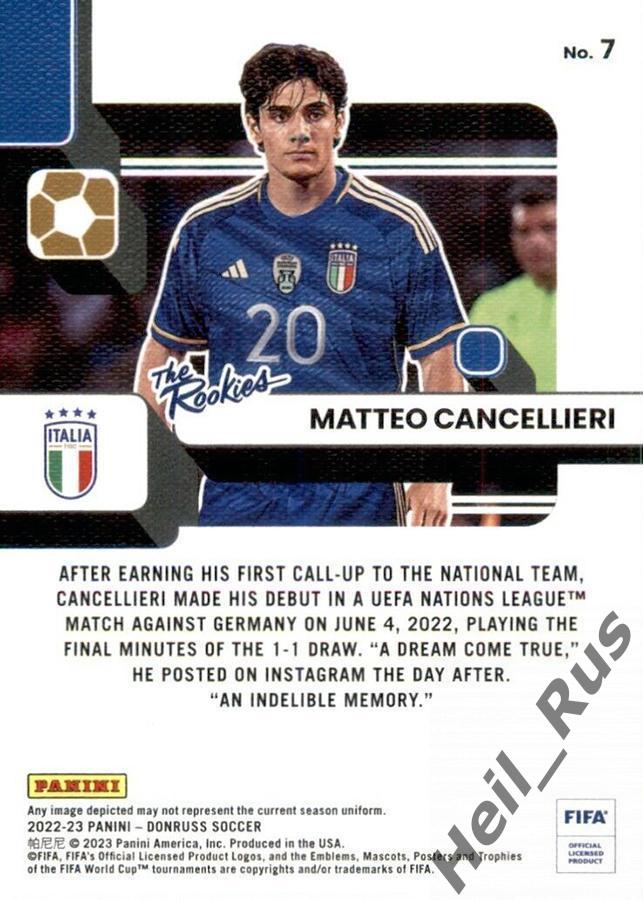 Футбол. Карточка Matteo Cancellieri/Маттео Канчельери (Италия, Лацио) Panini 1