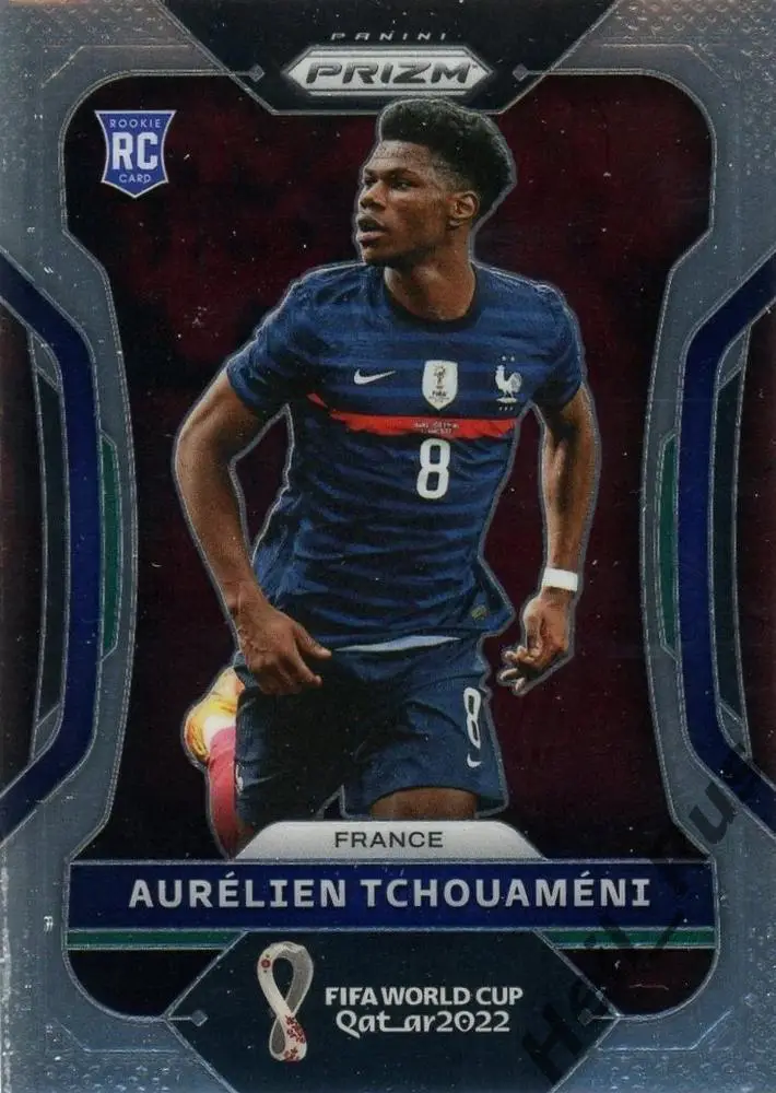 Футбол. Карточка Орельен Чуамени Франция, Реал Мадрид Чемпионат Мира 2022 Panini