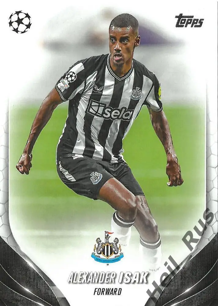 Футбол. Карточка Александер Исак (Ньюкасл Юнайтед) Лига Чемпионов 2023-24 TOPPS