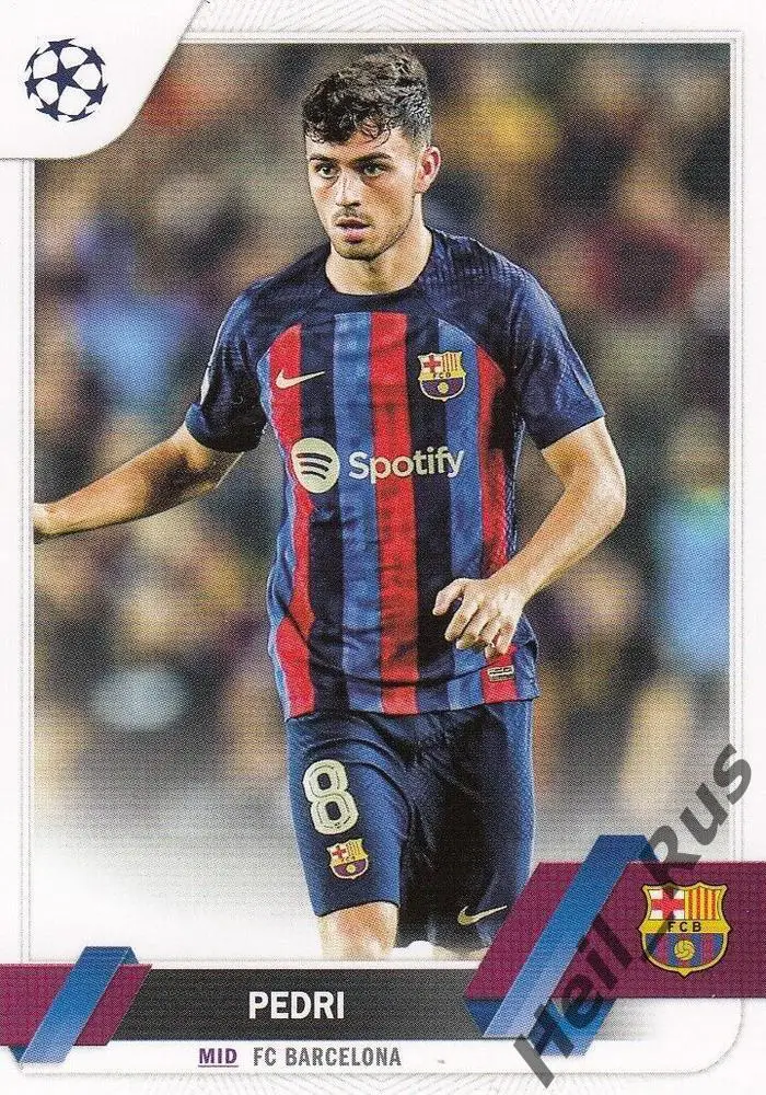 Футбол. Карточка Pedri/Педри FC Barcelona/Барселона Лига Чемпионов 2022-23 TOPPS