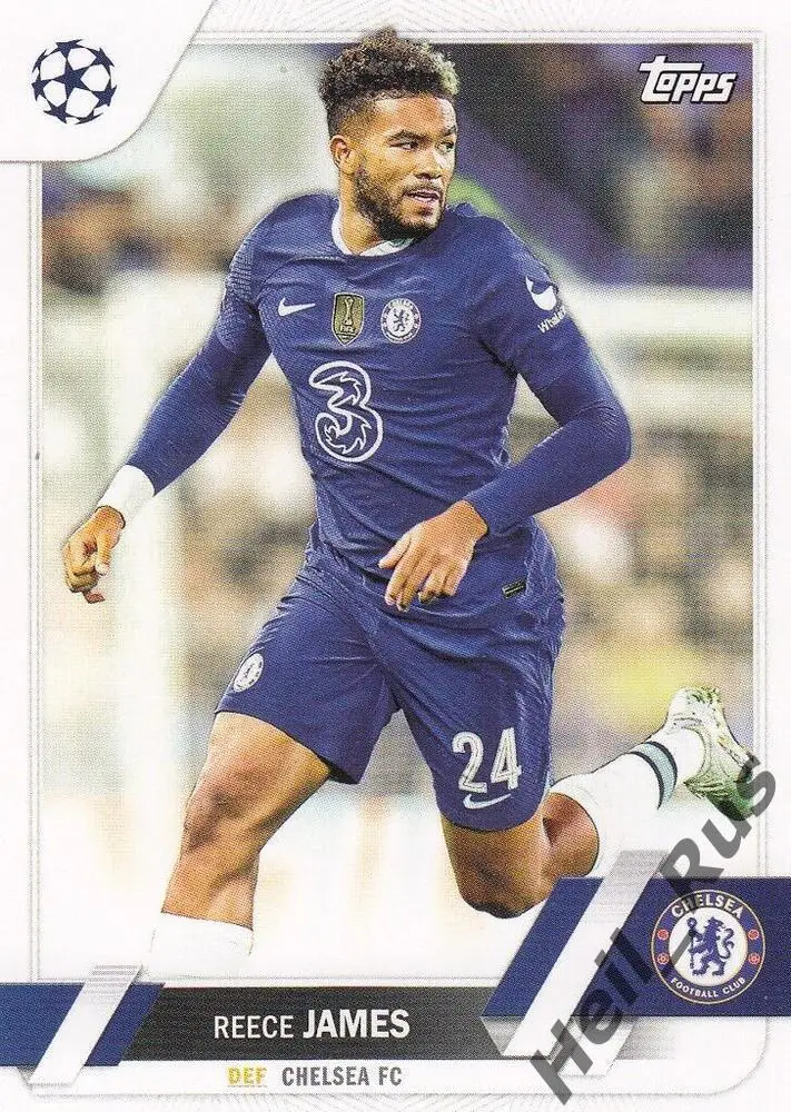Футбол Карточка Reece James/Рис Джеймс Челси Лондон Лига Чемпионов 2022-23 TOPPS
