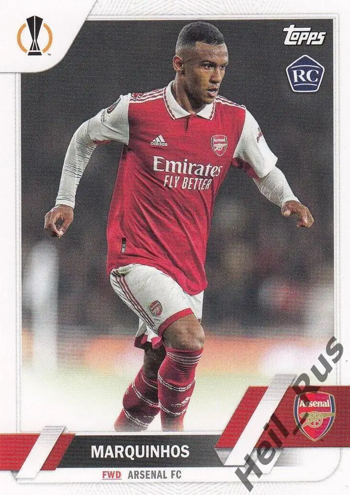 Футбол. Карточка Marquinhos/Маркиньос (Арсенал, Нант) Лига Европы 2022-23 TOPPS