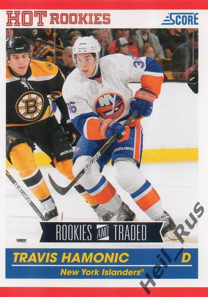 Карточка Travis Hamonic/Трэвис Хэмоник (New York Islanders/Айлендерс) НХЛ/NHL