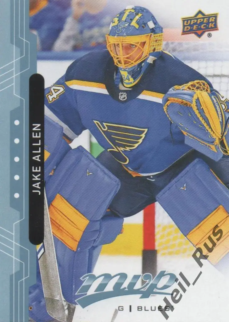 Хоккей. Карточка Jake Allen/Джейк Аллен (St. Louis Blues/Сент-Луис Блюз) НХЛ/NHL