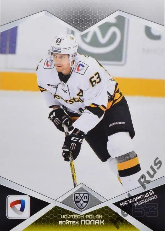 Хоккей. Карточка Войтех Полак Северсталь Череповец КХЛ/KHL сезон 2016/17 SeReal