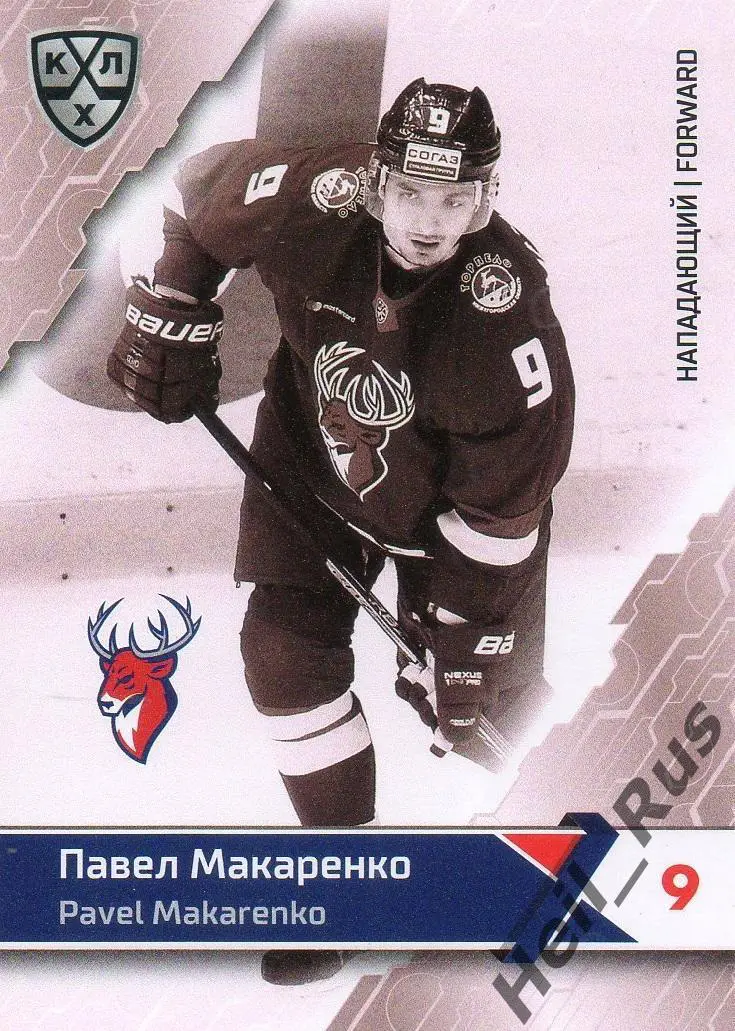 Хоккей. Карточка Павел Макаренко (Торпедо Нижний Новгород) КХЛ/KHL сезон 2018/19