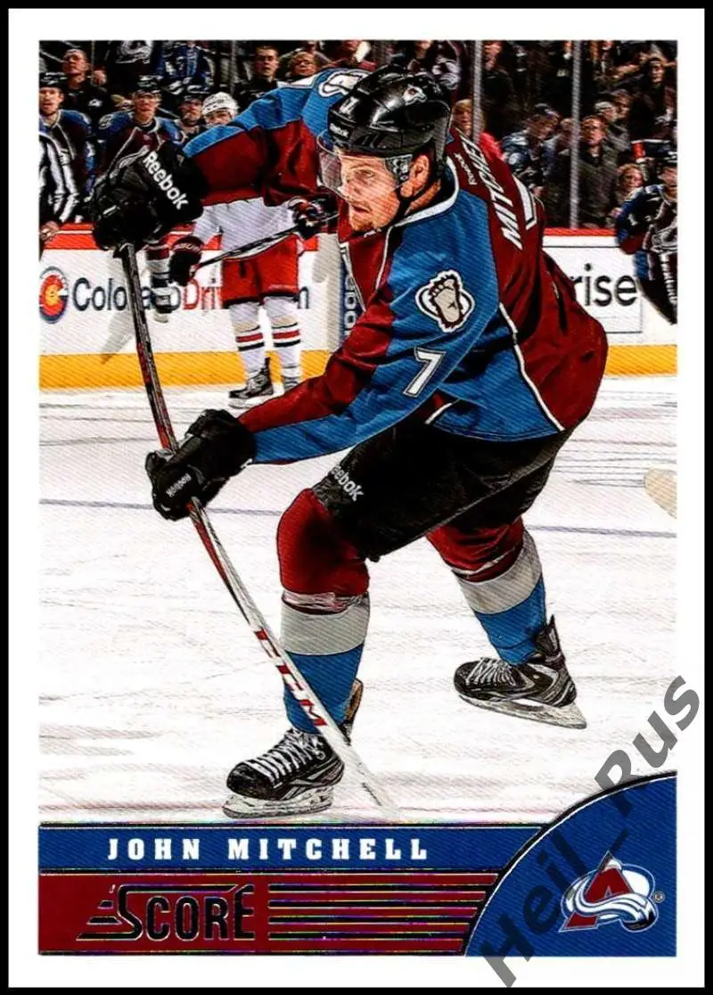 Хоккей. Карточка John Mitchell/Джон Митчелл Colorado Avalanche/Колорадо НХЛ/NHL