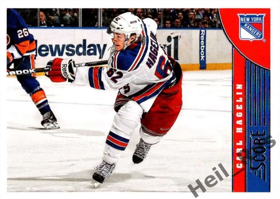 Карточка Carl Hagelin/Карл Хагелин (New York Rangers/Нью-Йорк Рейнджерс) НХЛ/NHL