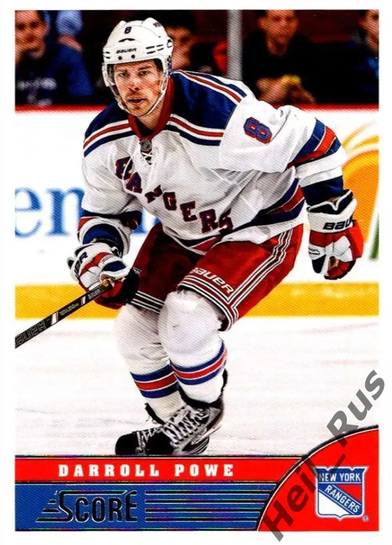 Карточка Darroll Powe/Дэрролл Поу (New York Rangers/Нью-Йорк Рейнджерс) НХЛ/NHL