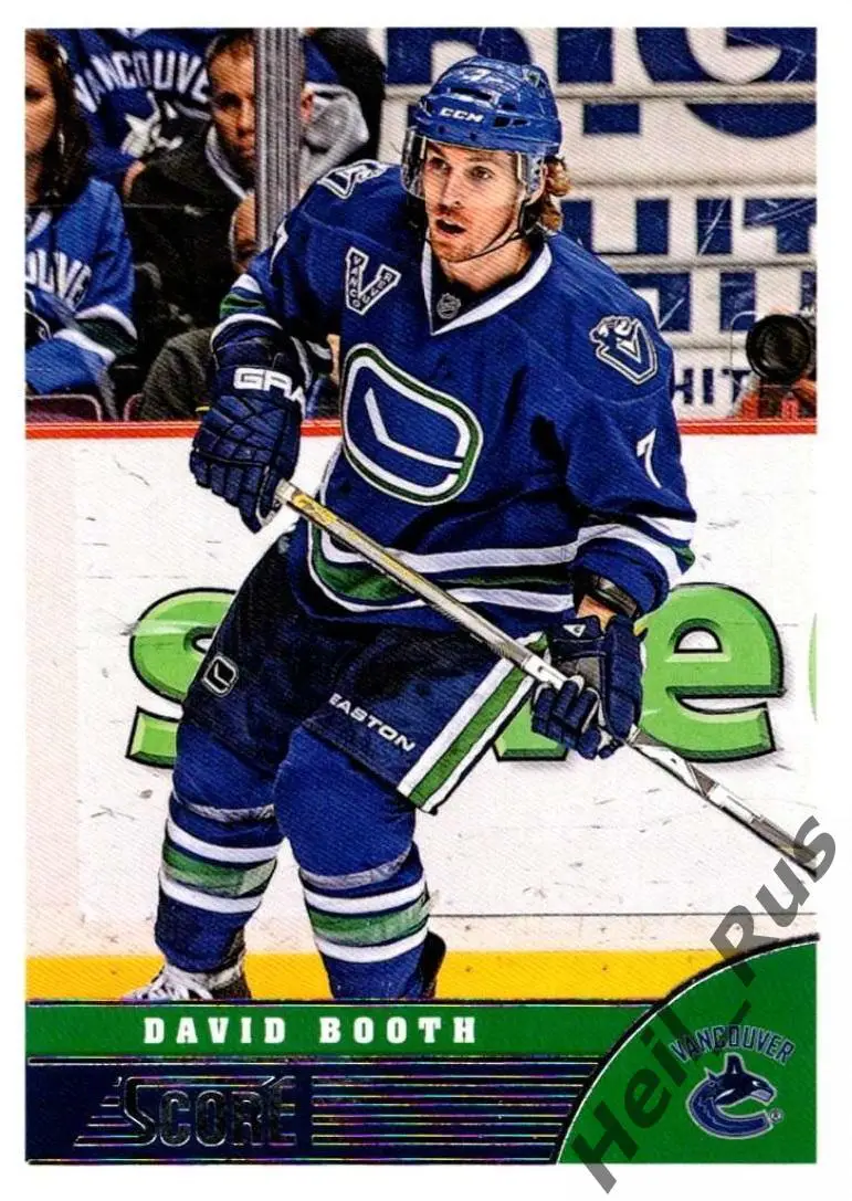 Карточка Дэвид Бут Vancouver Canucks, Адмирал, Авангард Динамо Минск НХЛ/NHL/КХЛ