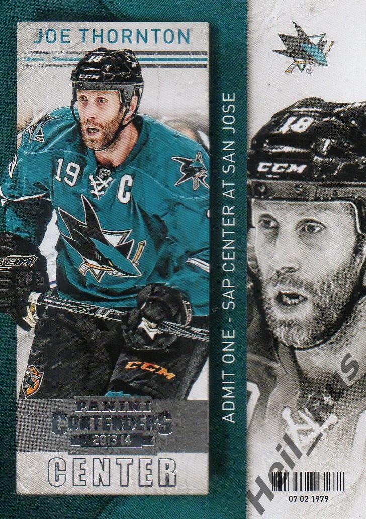 Хоккей. Карточка Joe Thornton/Джо Торнтон San Jose Sharks/Сан-Хосе Шаркс NHL/НХЛ