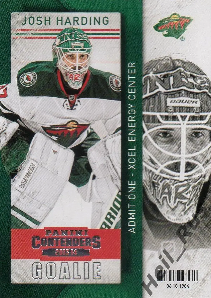 Хоккей Карточка Josh Harding/Джош Хардинг Minnesota Wild/Миннесота Уайлд NHL/НХЛ