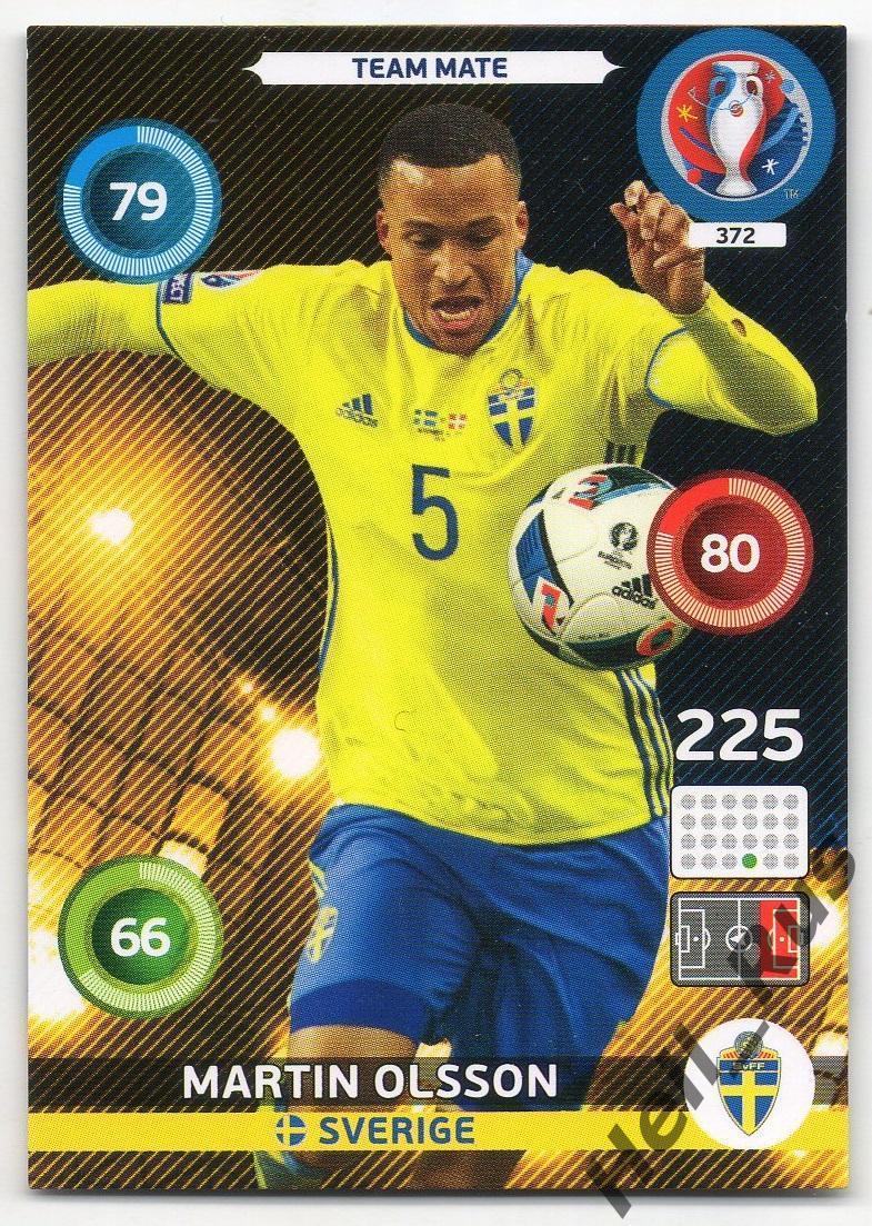 Футбол. Карточка Martin Olsson/Мартин Ульссон (Швеция) Euro/Евро 2016 Panini