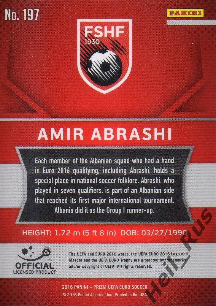 Футбол Карточка Amir Abrashi/Амир Абраши Албания, Фрайбург Euro/Евро 2016 Panini 1