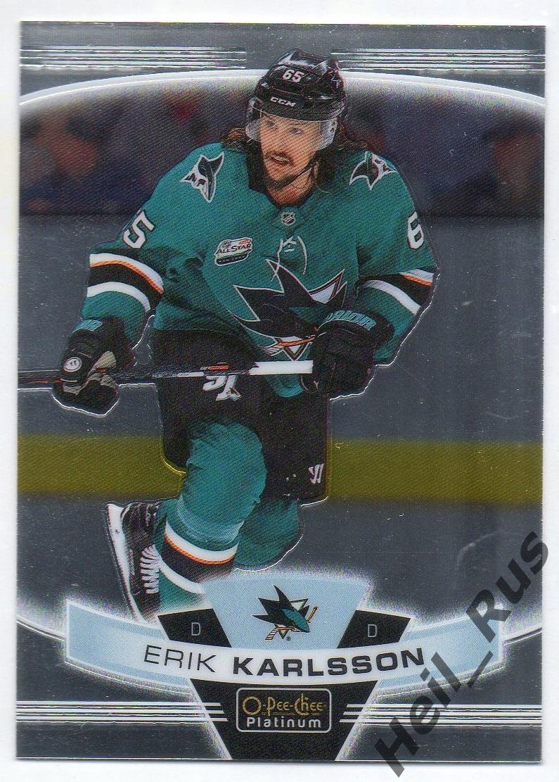 Хоккей; Карточка Erik Karlsson/Эрик Карлссон (San Jose Sharks/Сан-Хосе) НХЛ/NHL