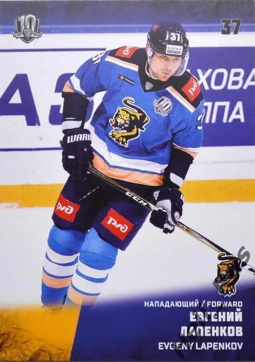 Хоккей. Карточка Евгений Лапенков (ХК Сочи) КХЛ/KHL сезон 2017/18 SeReal