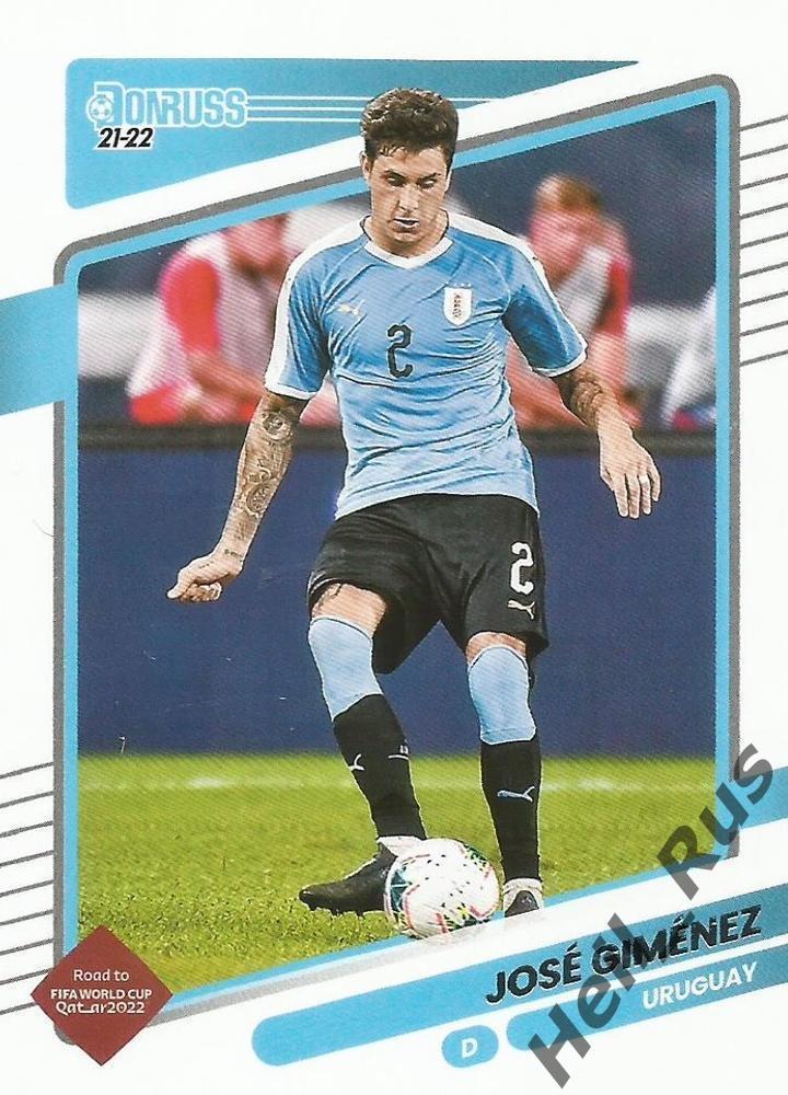 Футбол. Карточка Jose Gimenez/Хосе Хименес Уругвай, Атлетико Мадрид 2022 Panini