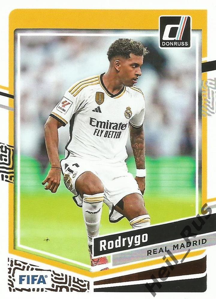 Футбол. Карточка Rodrygo/Родриго (Реал Мадрид, Сантос) Panini/Панини 2023-24