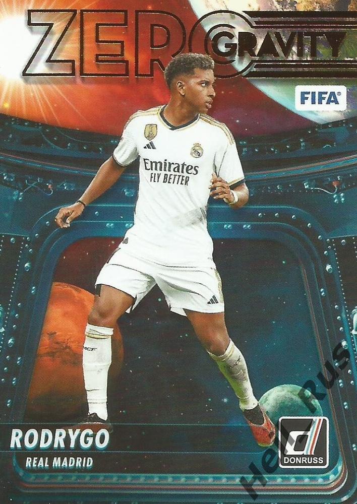 Футбол. Карточка Rodrygo/Родриго (Реал Мадрид, Сантос) Panini/Панини 2023-24