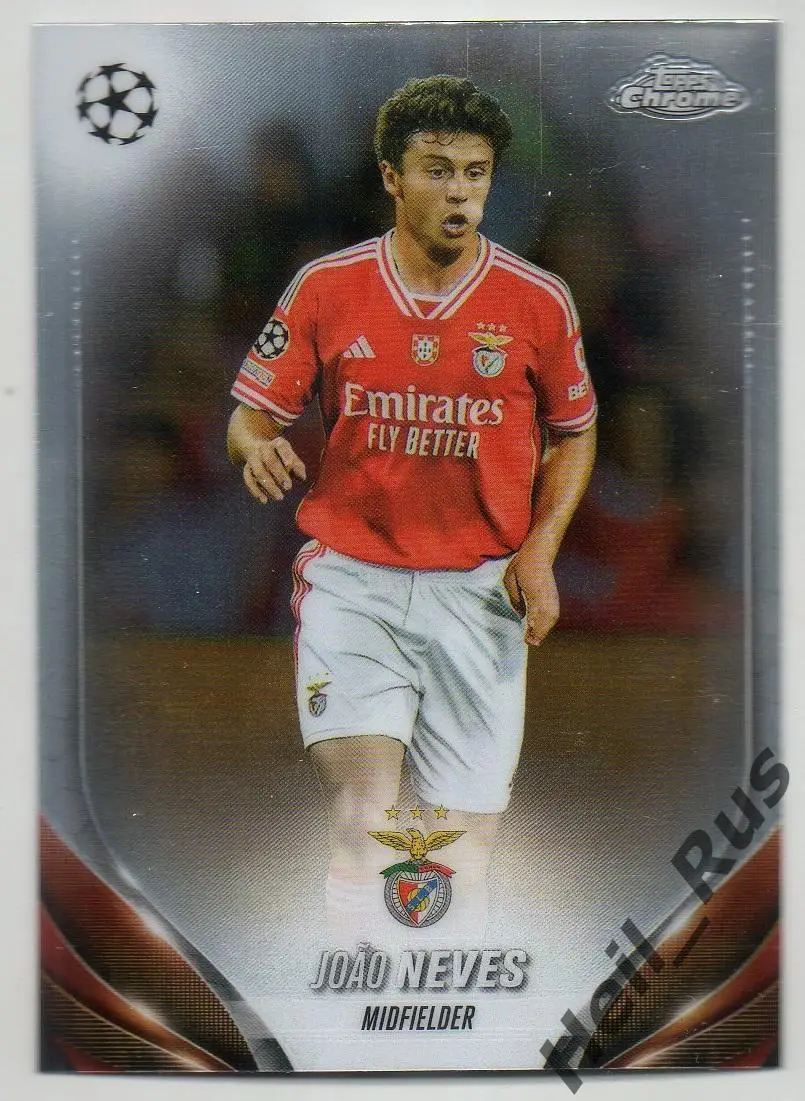 Карточка Joao Neves/Жоау Невеш (Бенфика, Пари Сен-Жермен) Лига Чемпионов 2023-24