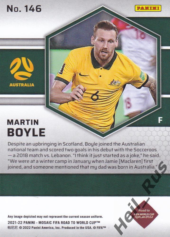 Футбол Карточка Martin Boyle/Мартин Бойл Австралия, Хиберниан 2022 Panini/Панини 1